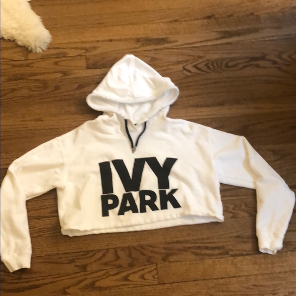 White cropped Ivy Park hoodie